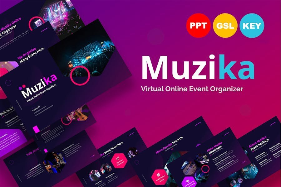 Muzika Online Event - Presentation Template