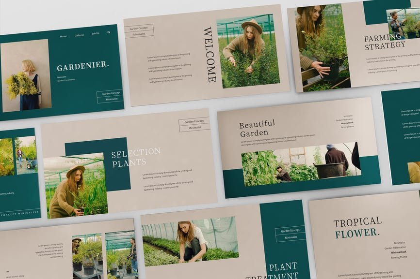 Minimalist Garden Powerpoint Presentation Template