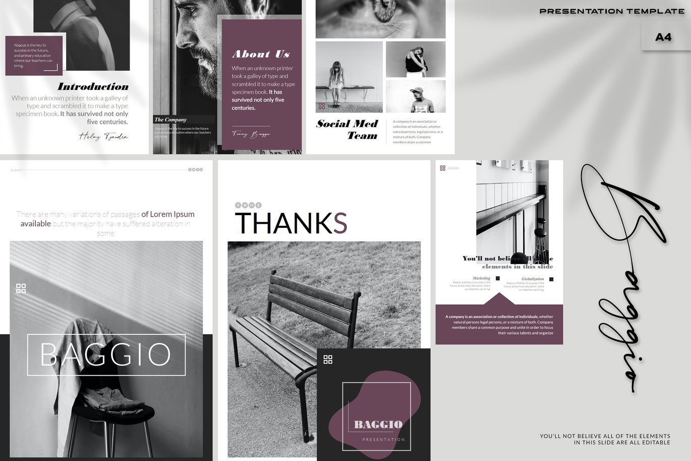 Baggio - A4 Powerpoint Template
