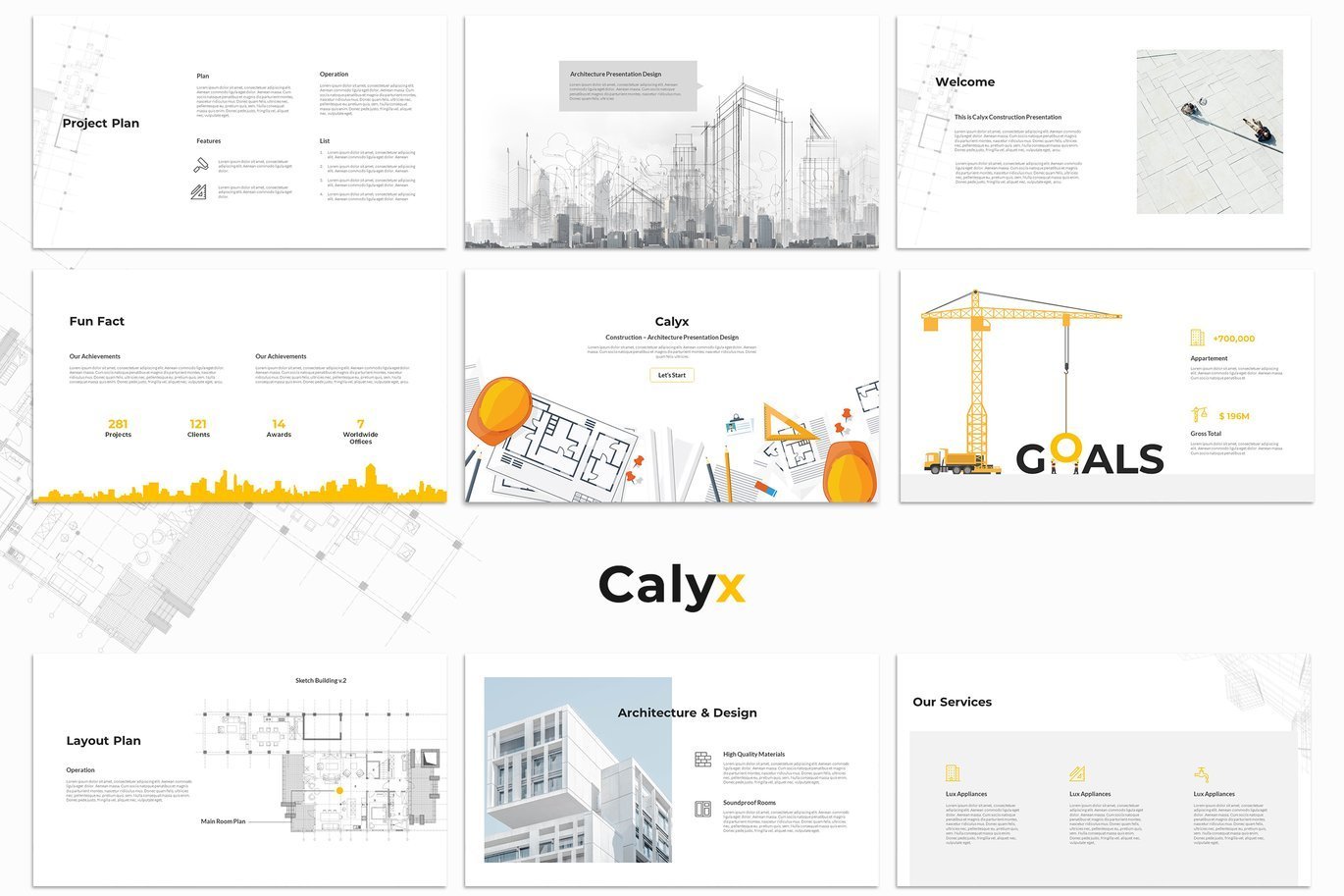 Calyx : Construction Powerpoint Template