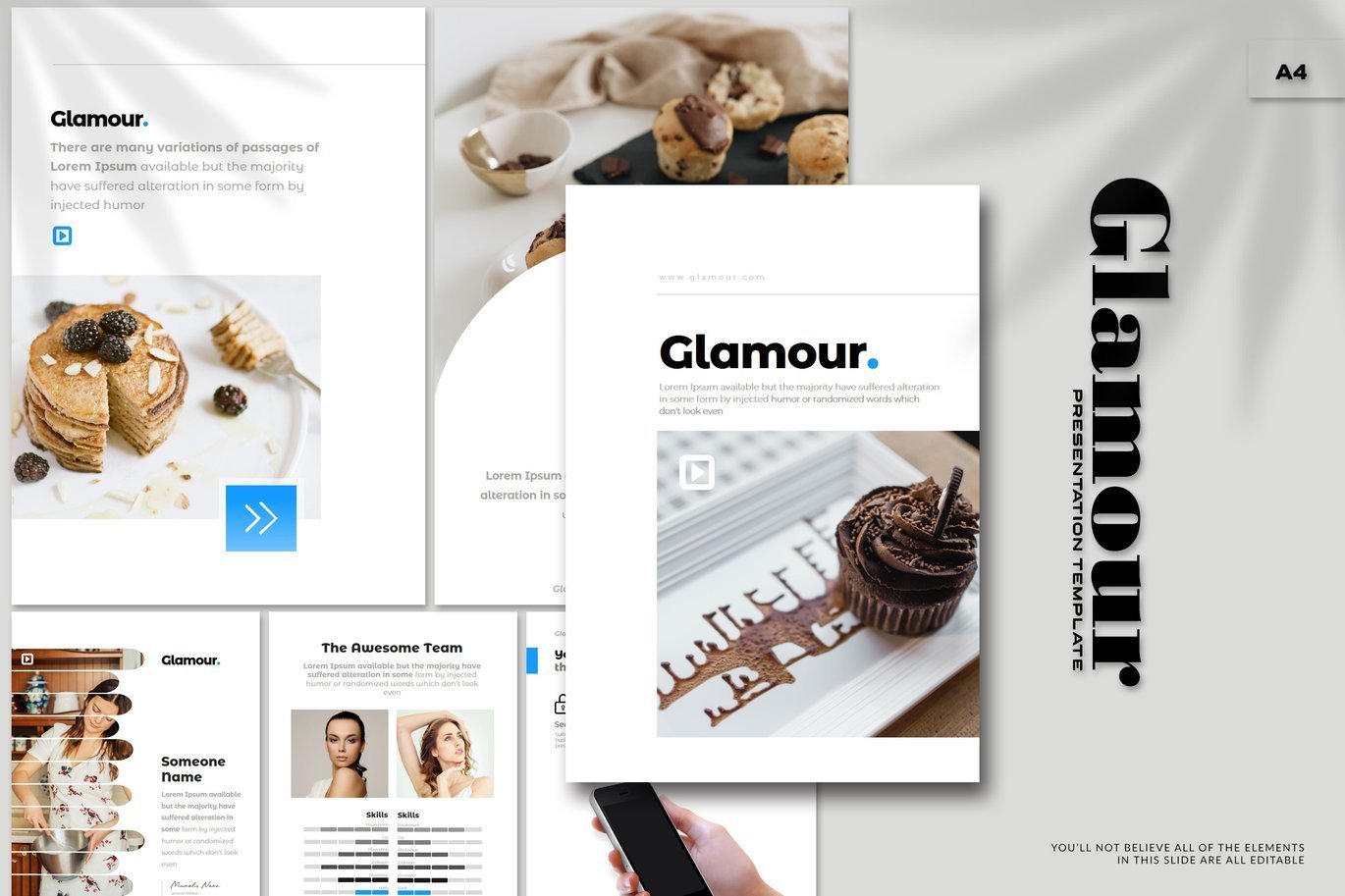 Glamour - A4 Powerpoint Template