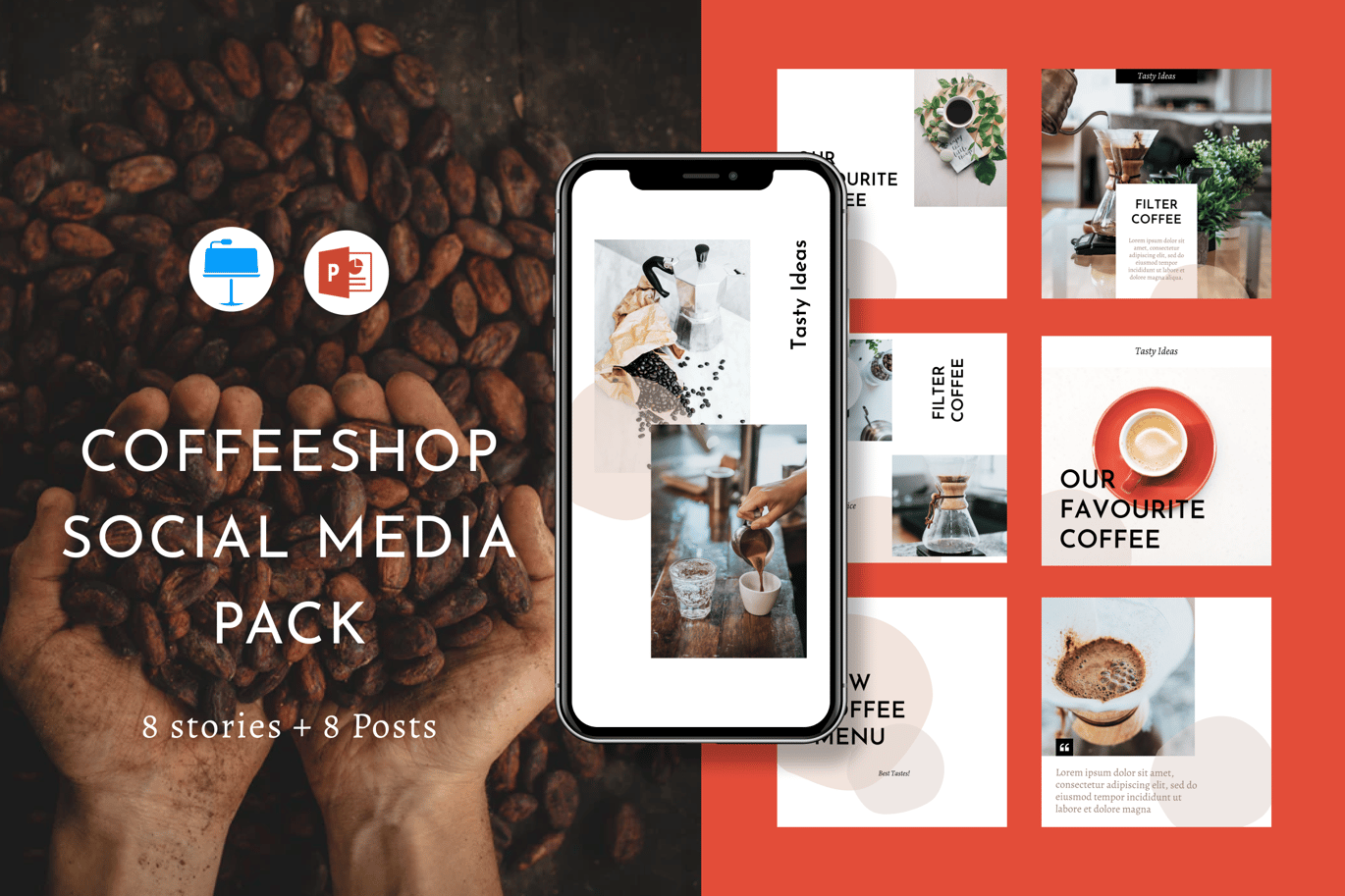 Social Media Presentation Kit for Coffee Shop