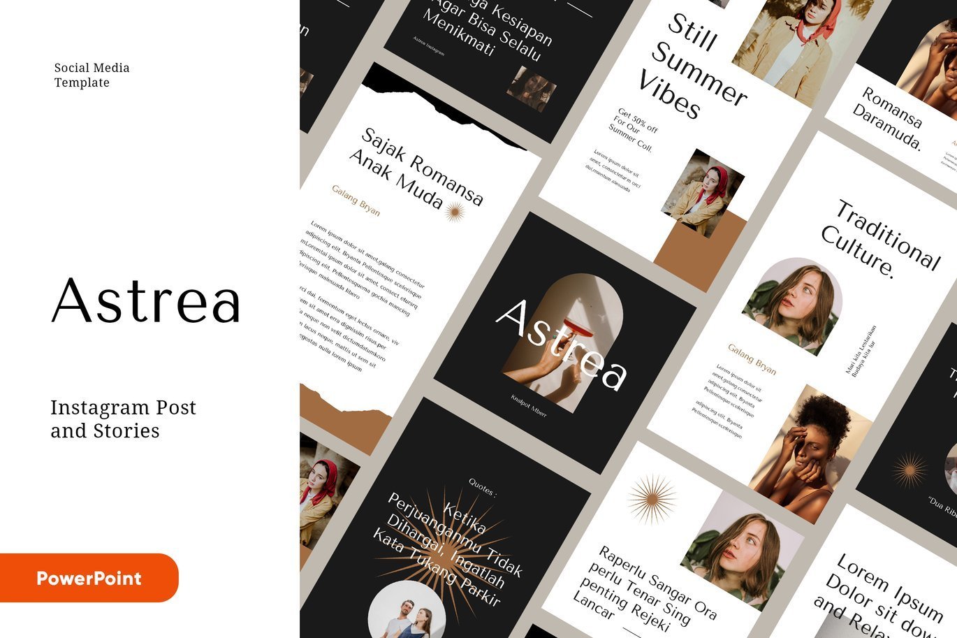 ASTREA - Fashion Instagram Kit Powerpoint Template