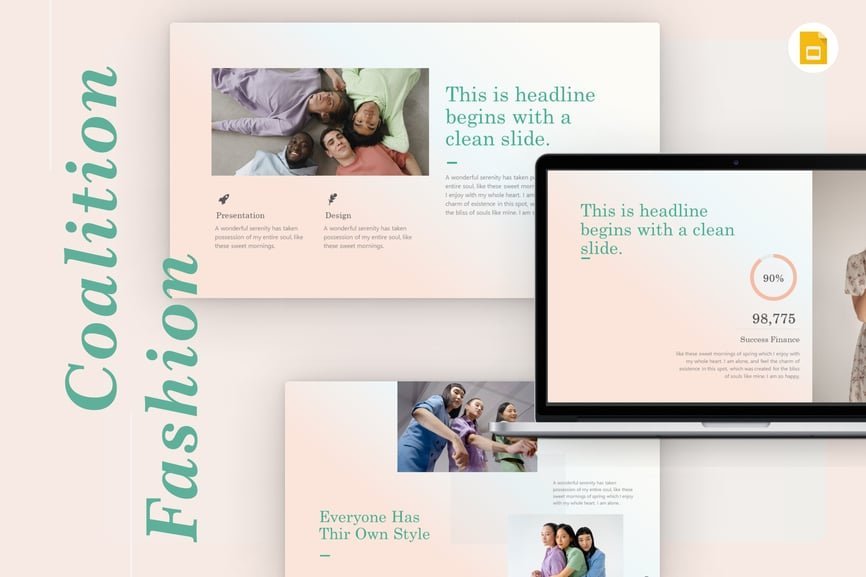 FashionCoalition Pink Modern Fashion Google Slides