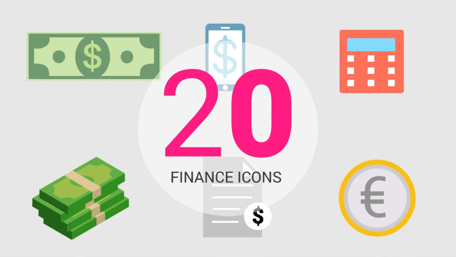Infographic Presets: 20 Finance Icons