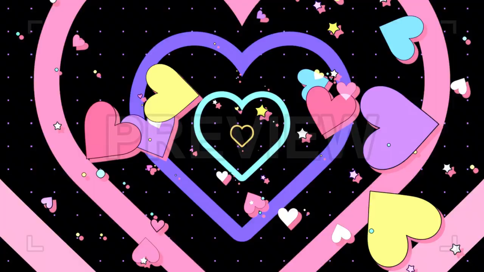 Colorful Hearts Pop Loop