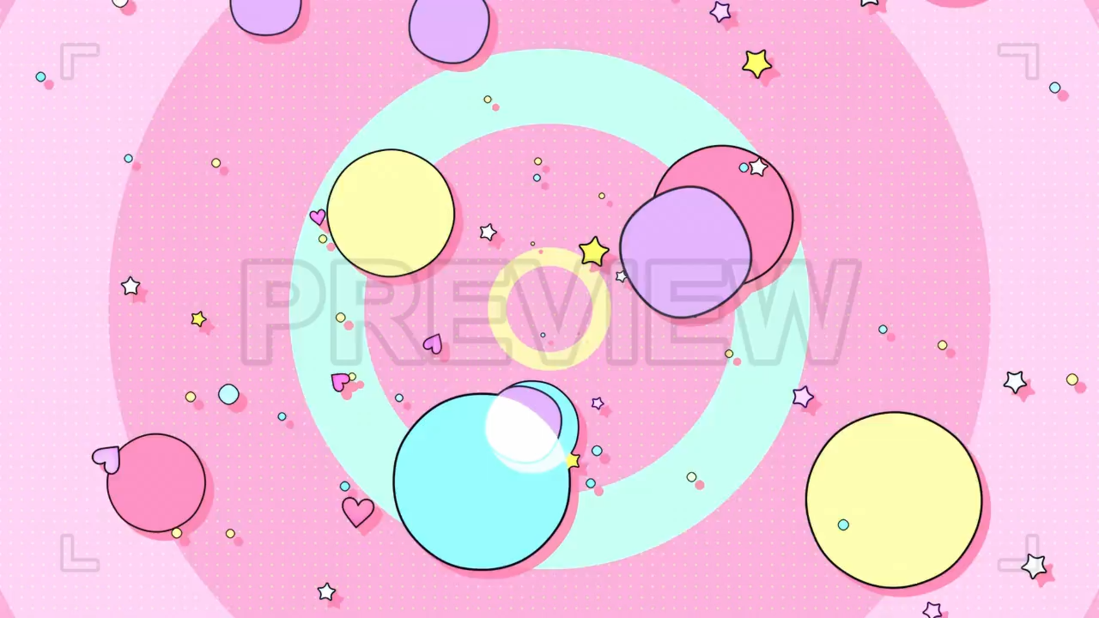 Colorful Pop Circles Loop