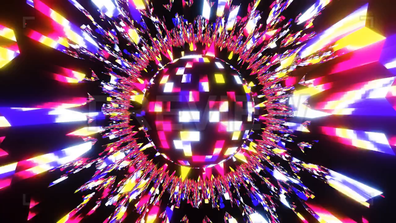 Psychedelic Neon Disco Ball VJ Loop