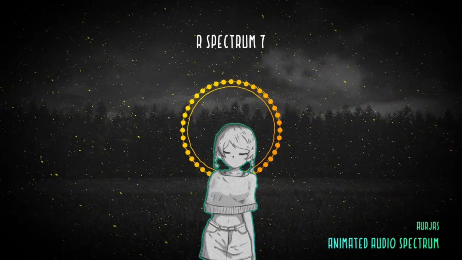 Animated Audio Spectrum Music Visualizer