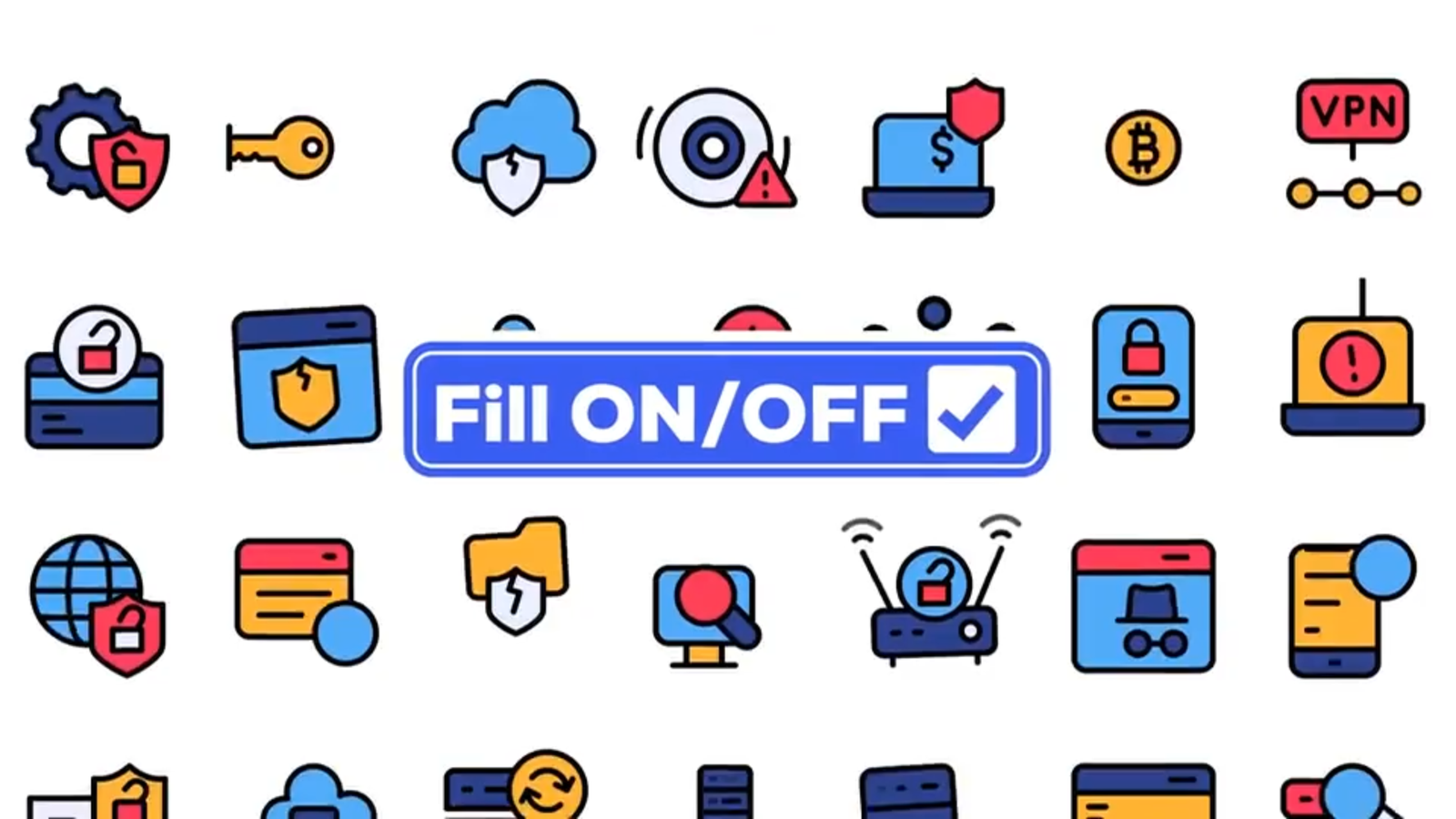 Dual Icons Pack - Cyber Security Icons