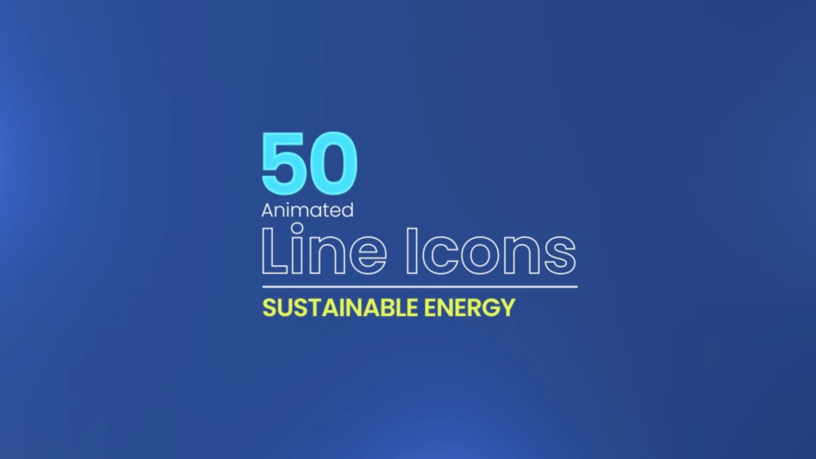 50 Animated Sustainable Energy Line Icons