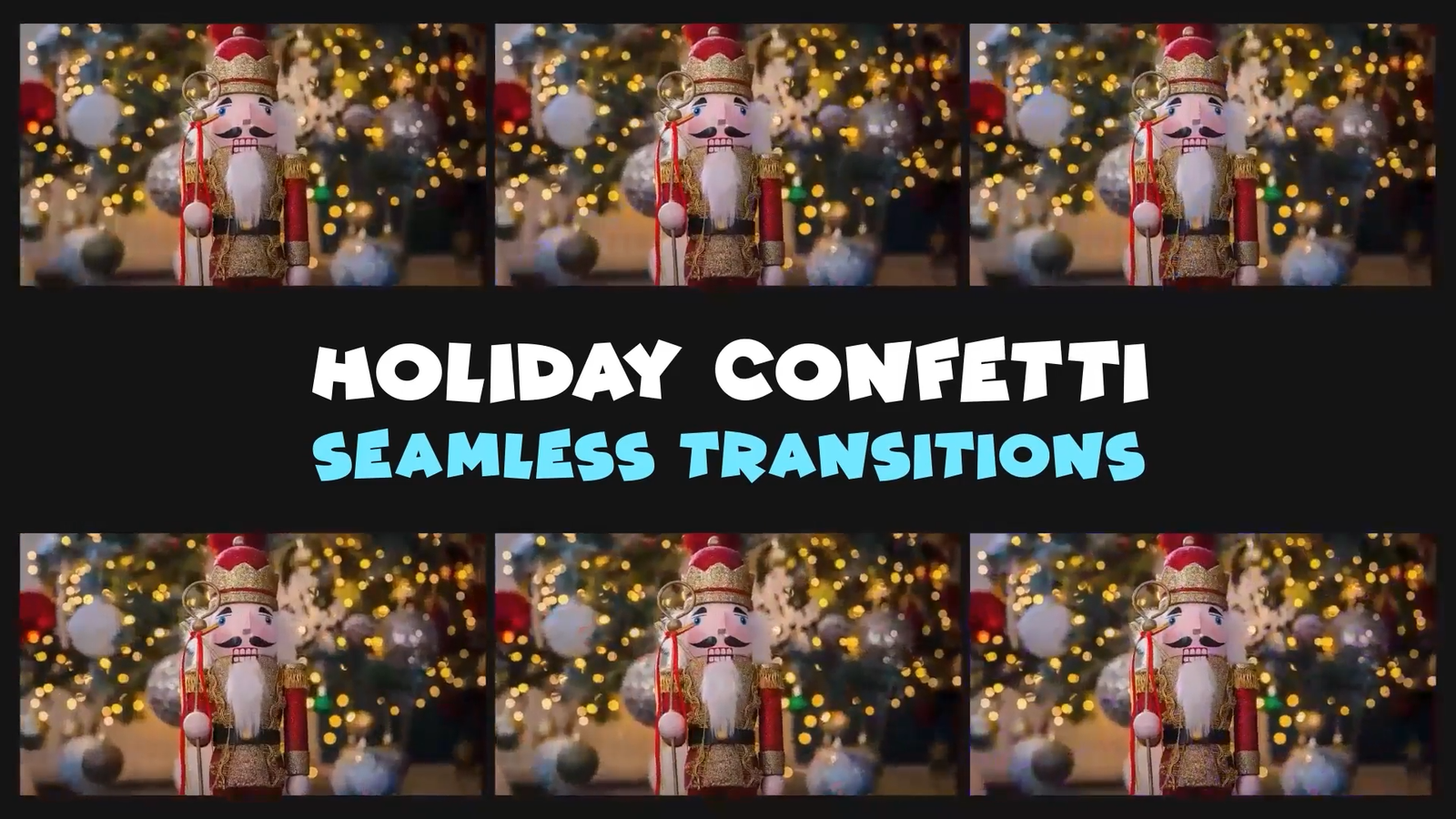 Holiday Confetti Seamless Transitions | Premiere Pro MOGRT