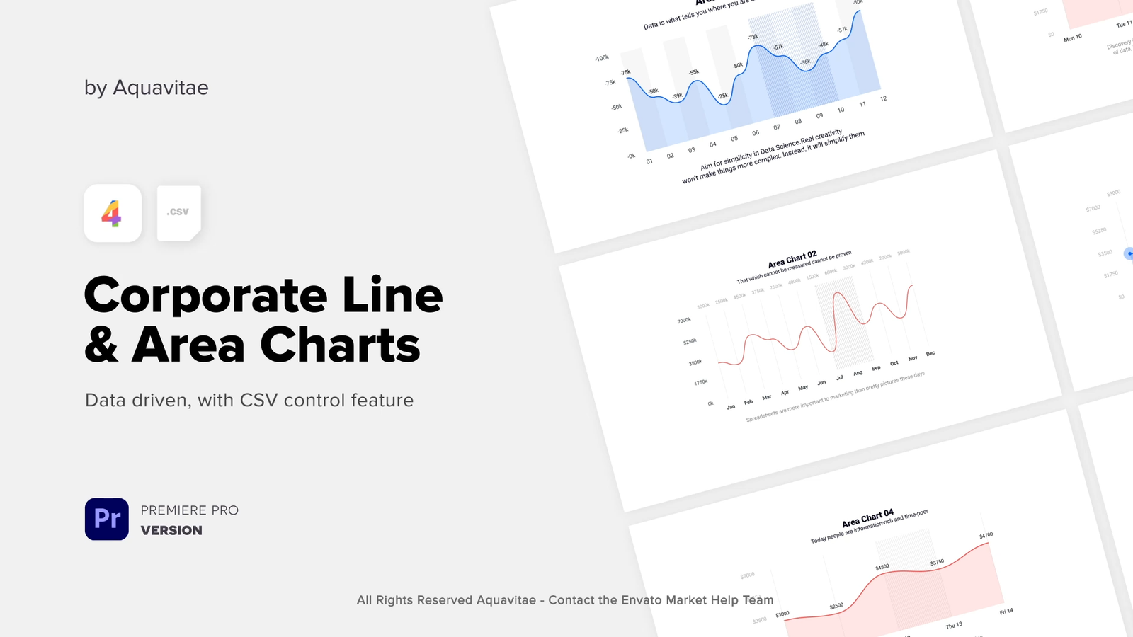 CSV Driven Corporate Area & Line Charts l MOGRT for Premiere Pro
