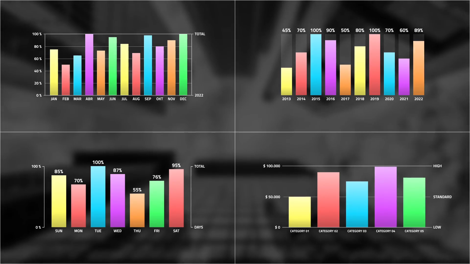 Vertical Bar Infographic | Premiere Pro