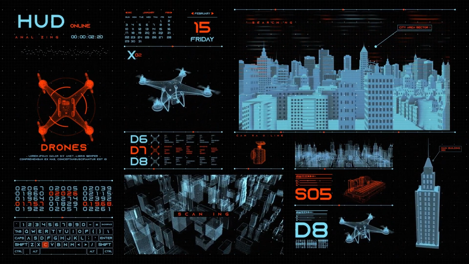 HUD Drones for Premiere Pro