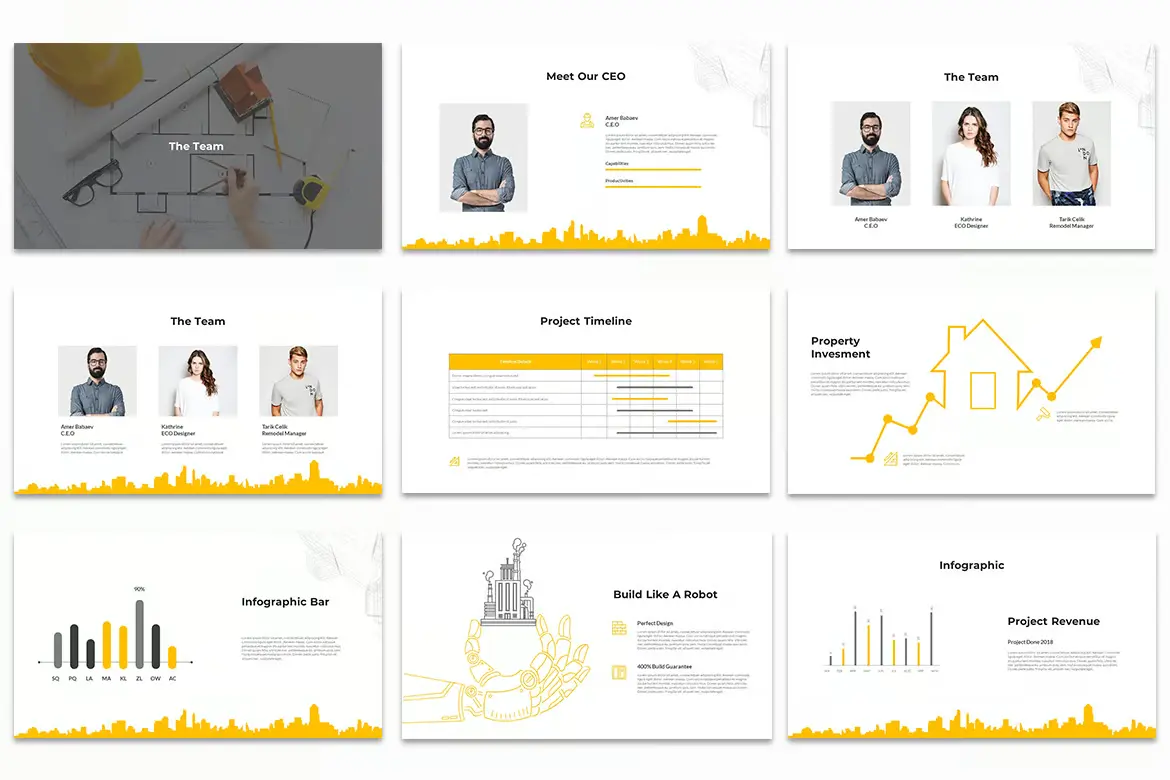 Calyx : Construction Powerpoint Template