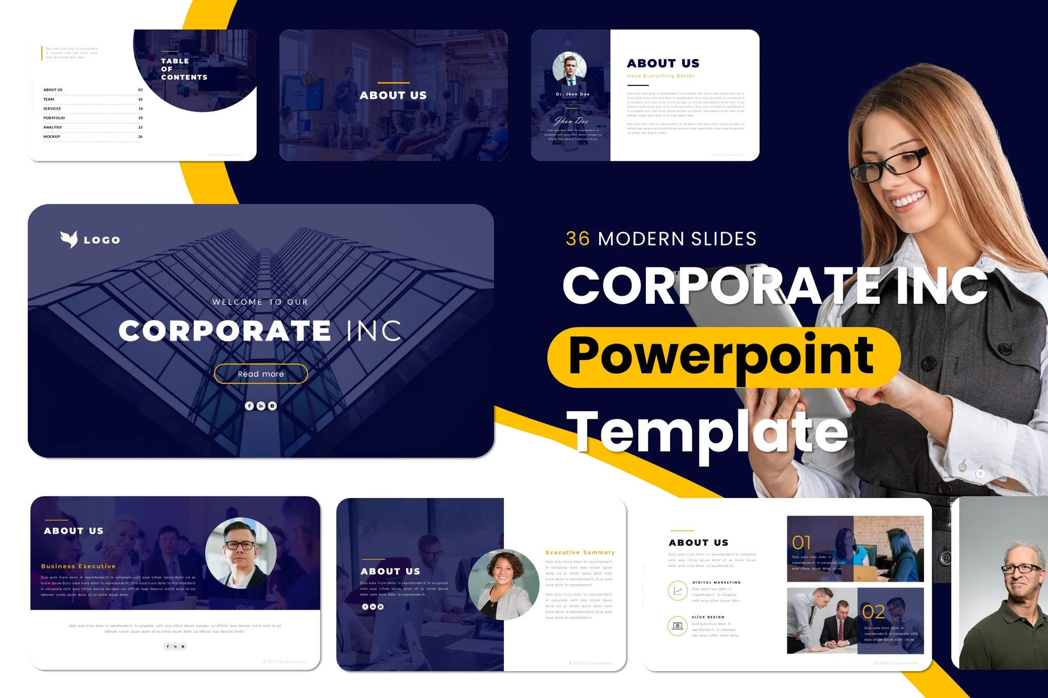 Corporate Inc PowerPoint Presentation Template