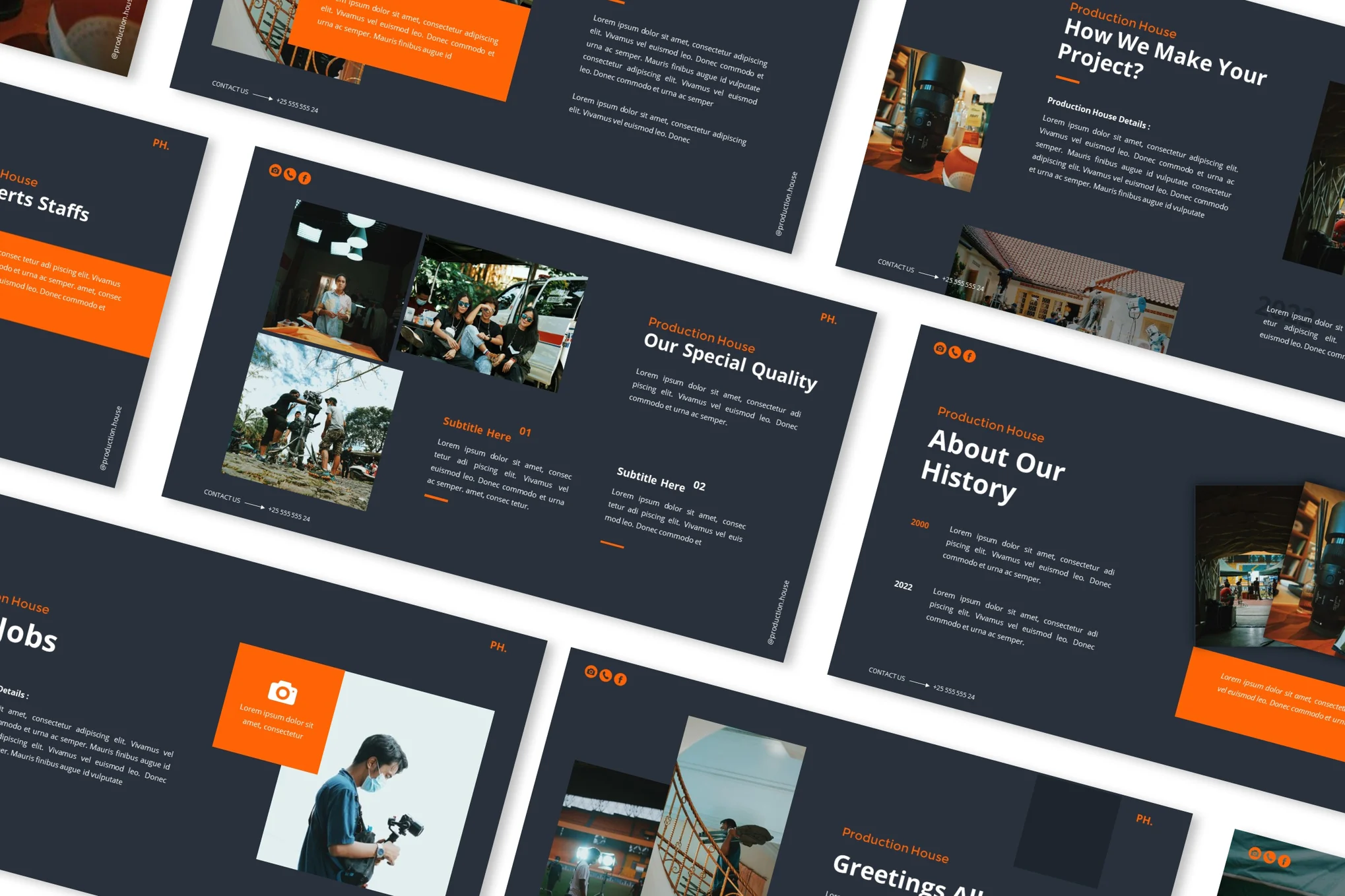 Production House Powerpoint Presentation Template