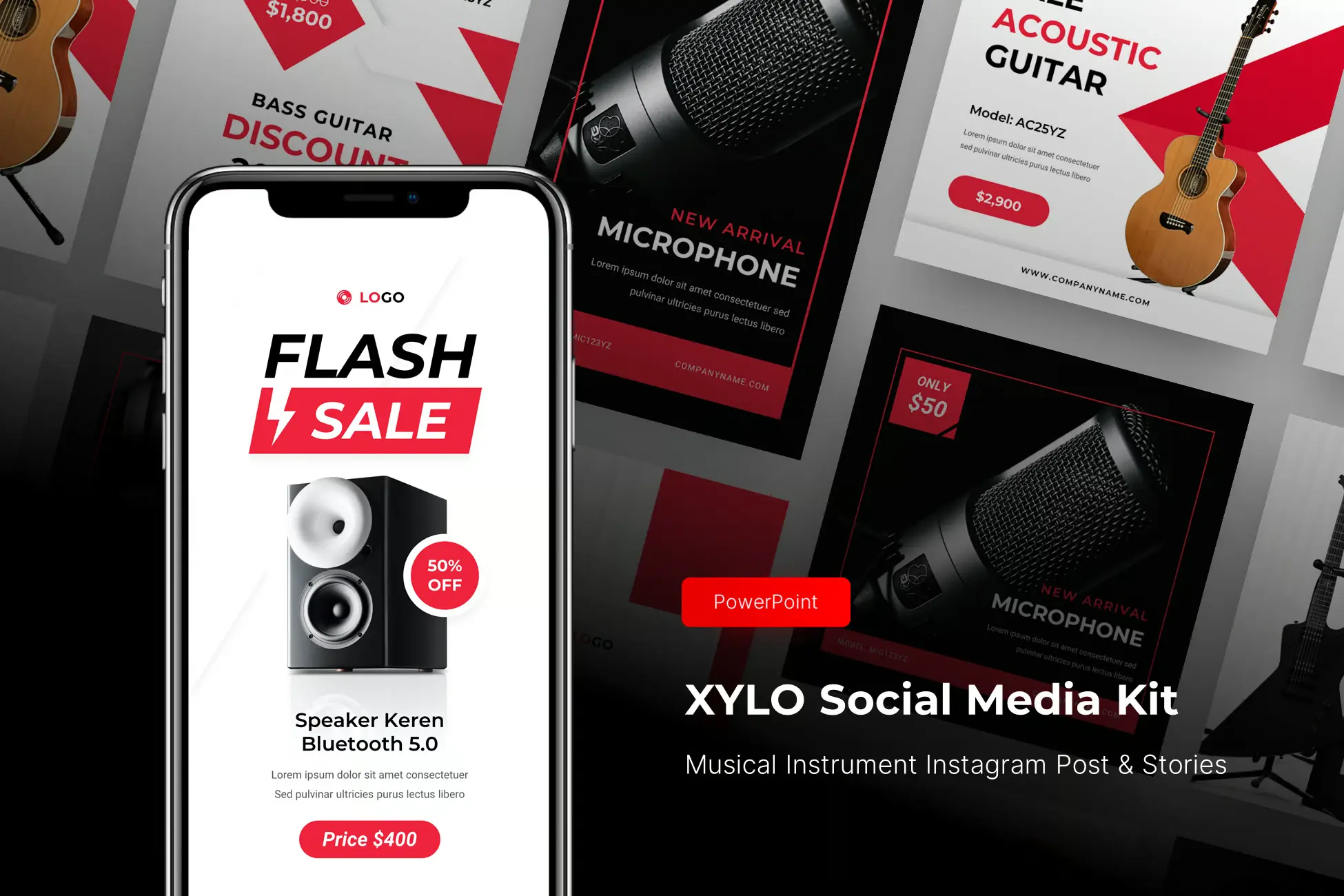 XYLO - Social Media Kit PowerPoint Template