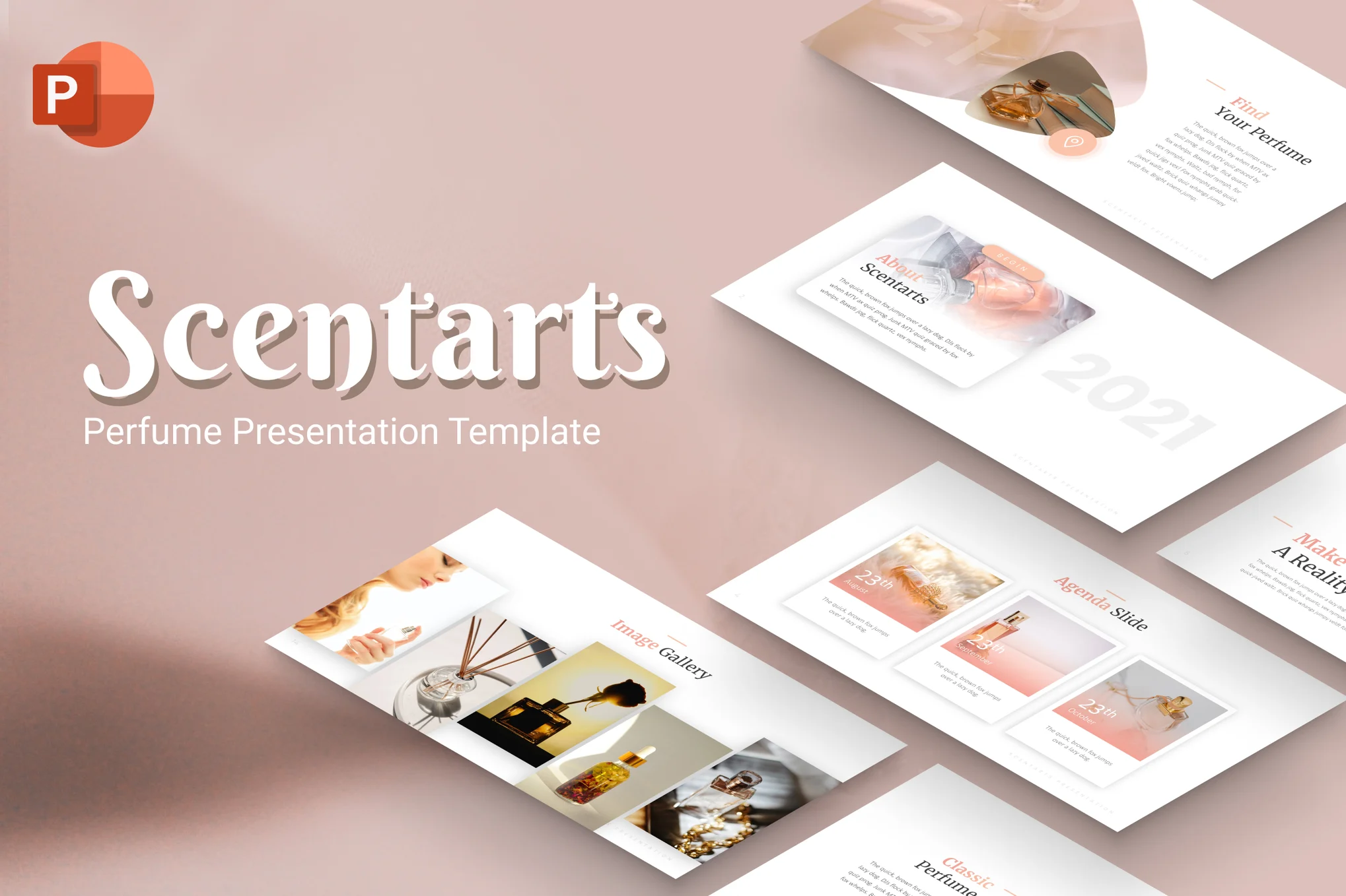 Scentarts Perfume Minimalist PowerPoint Template