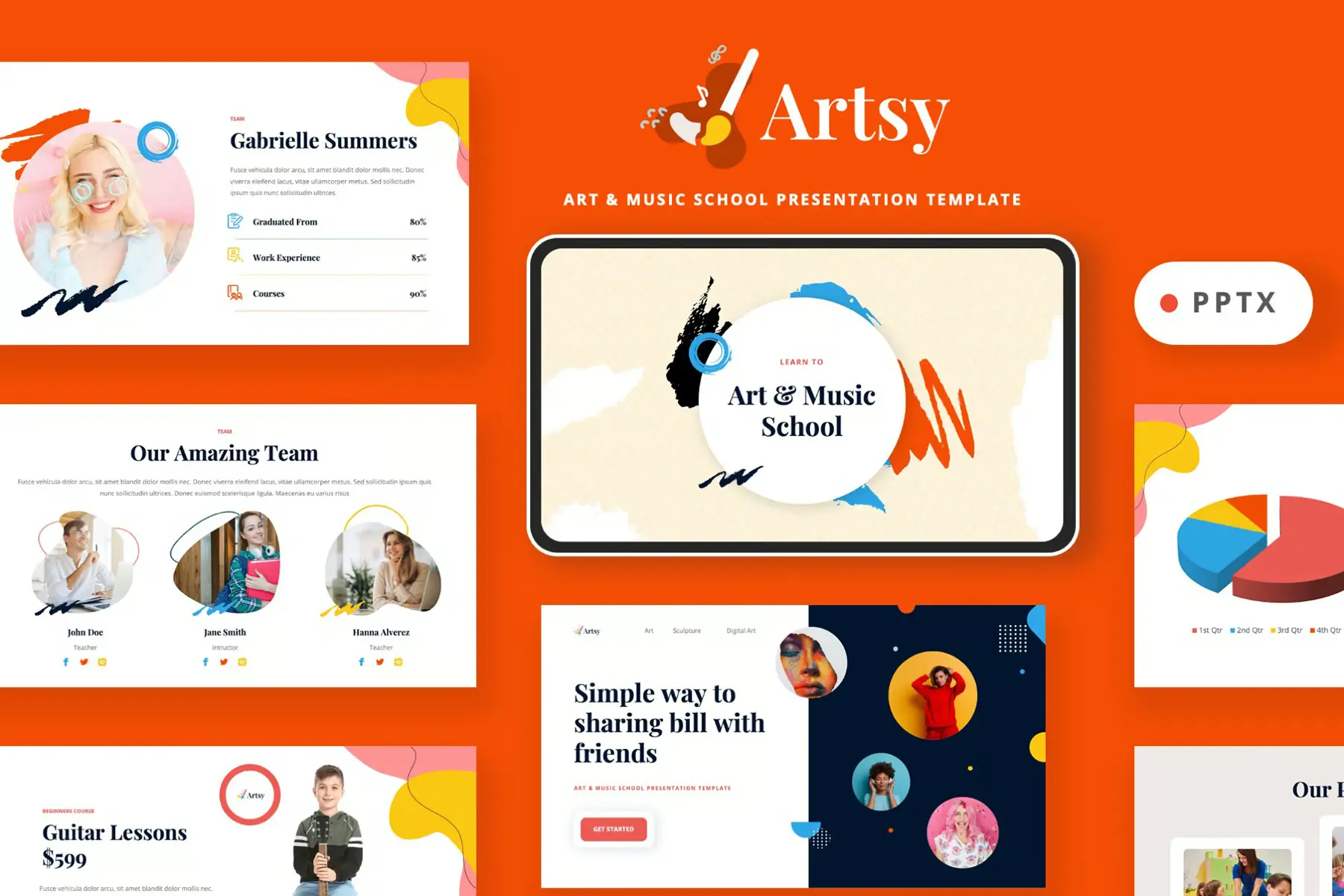 Artsy - Art & Music School Powerpoint Template