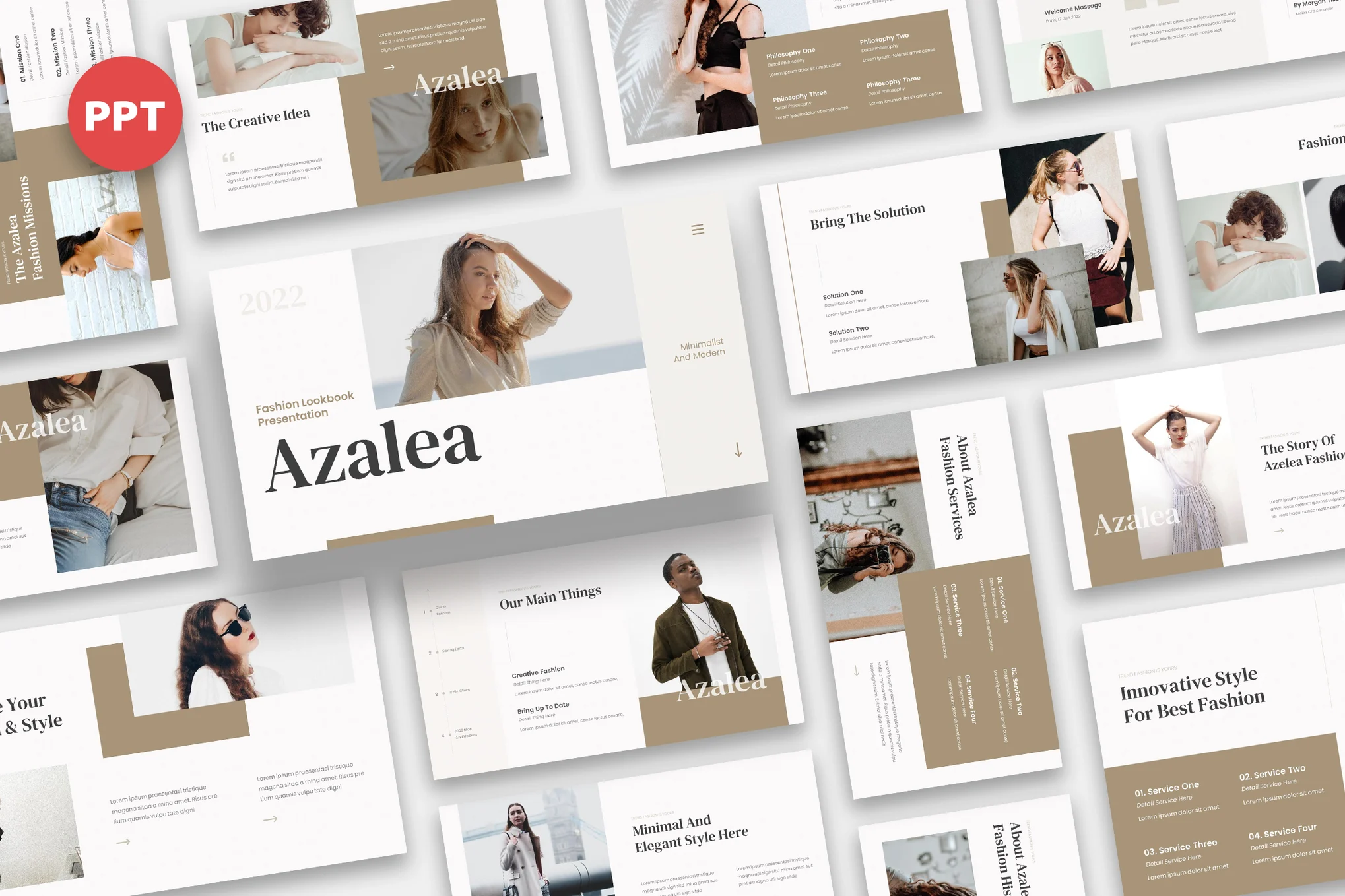 Azalea - Fashion Lookbook Powerpoint