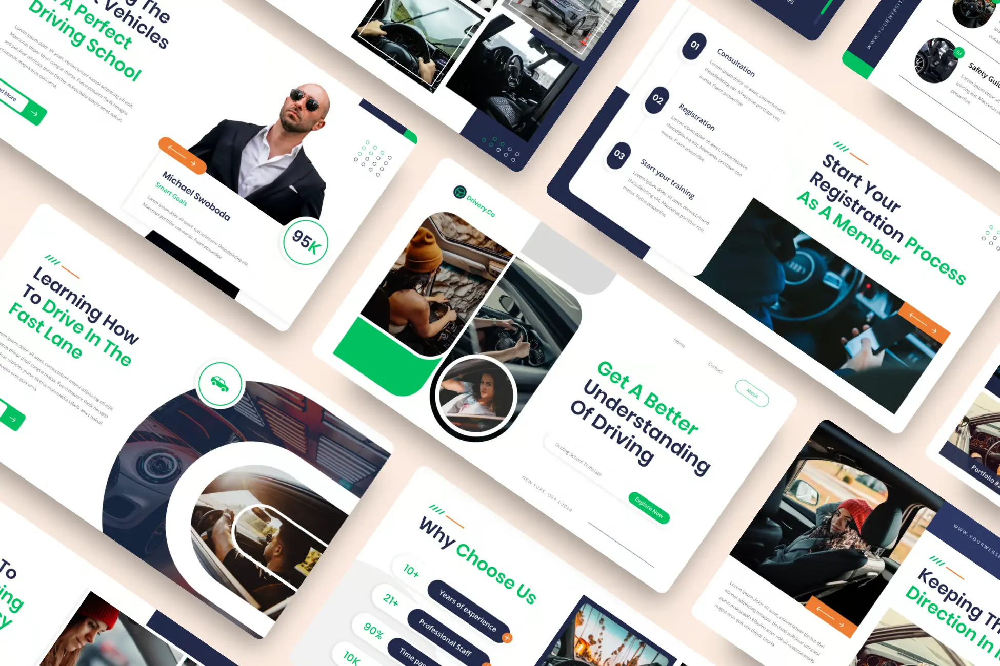 Drivery - Driving School Google Slide Template