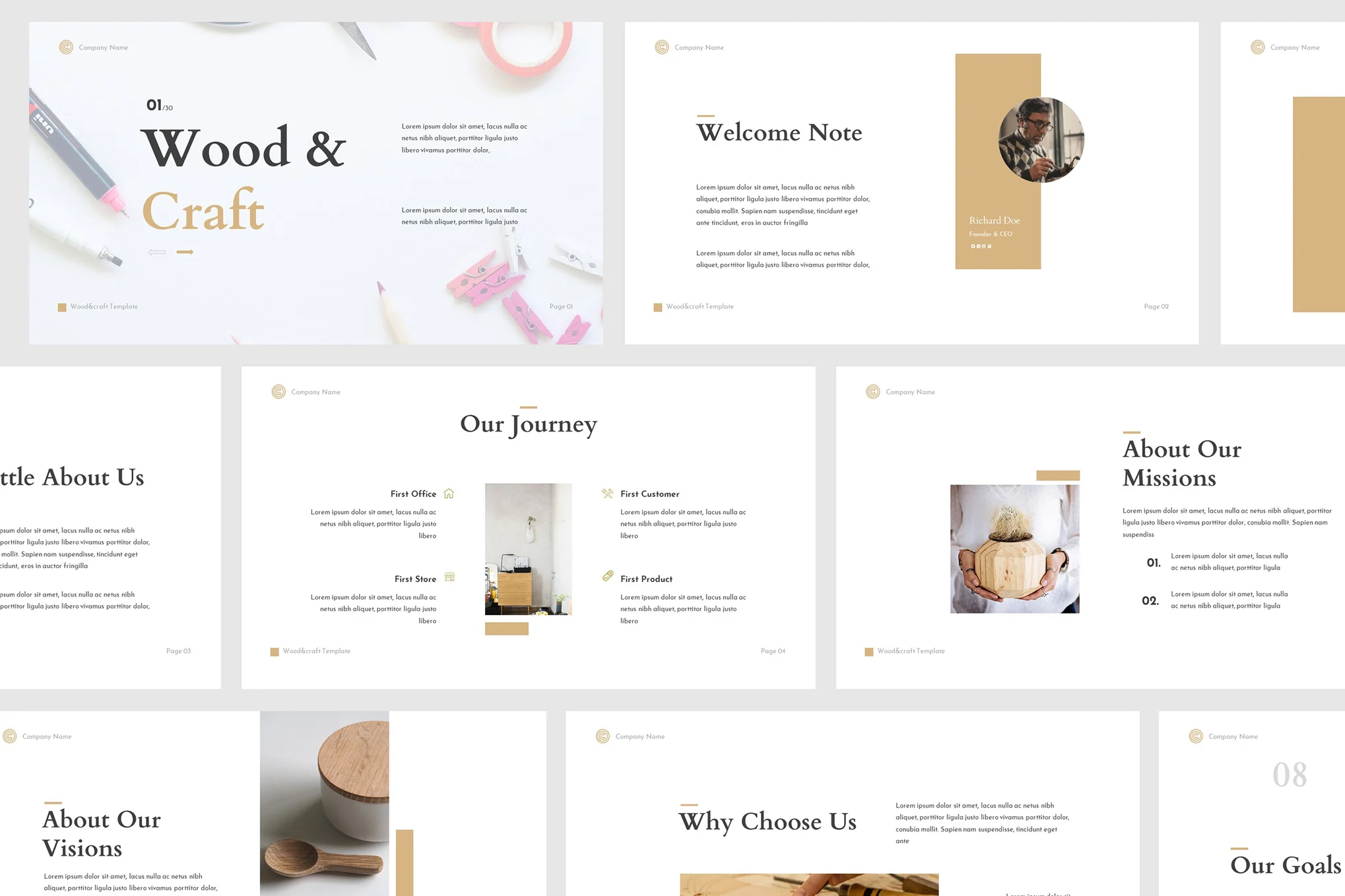 Wood & Craft Powerpoint Template