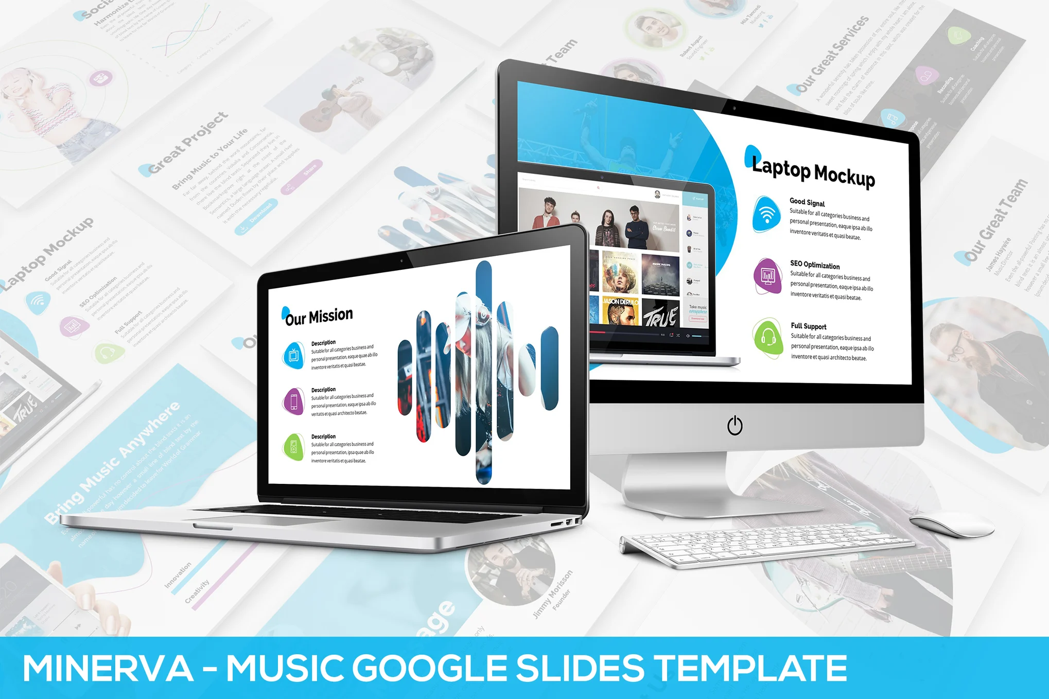 Minerva - Music Google Slides Presentation