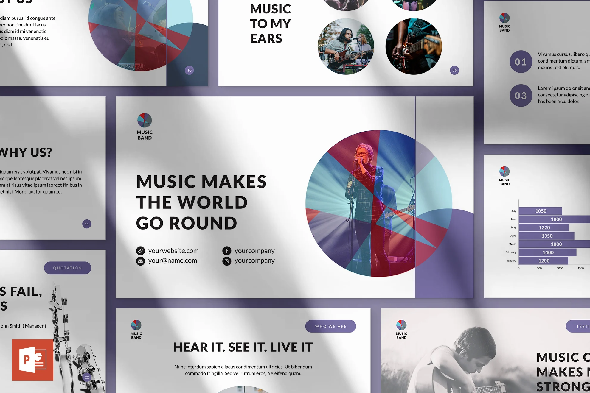 Music Band PowerPoint Presentation Template