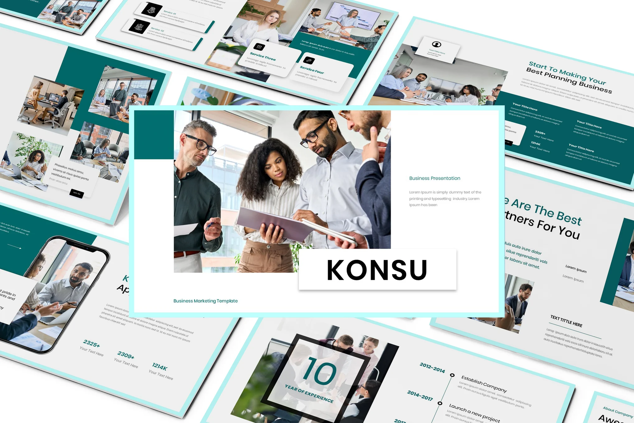 Konsu - Business Presentation PowerPoint Template