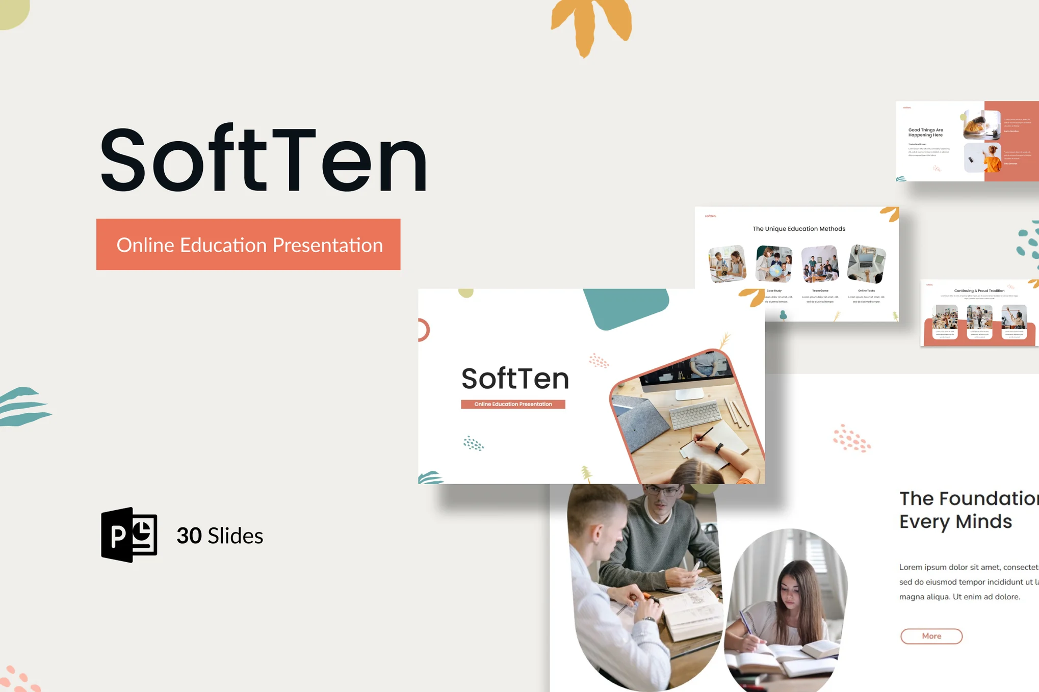 Soften - Online Education Presentation PowerPoint