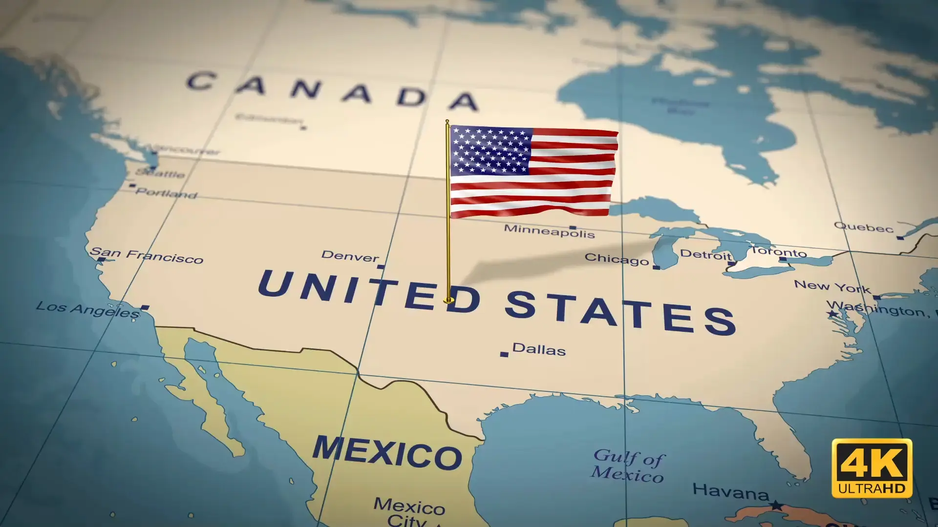 World Map and Flags 4K I MOGRT